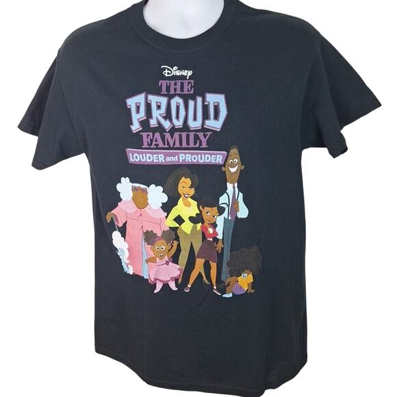 Official Disney The Proud Family Louder Cartoon Black Tshirt Size Medium - Picture 1 of 5